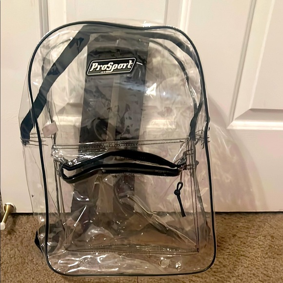 Other - Clear ProSport Backpack with Black Trim